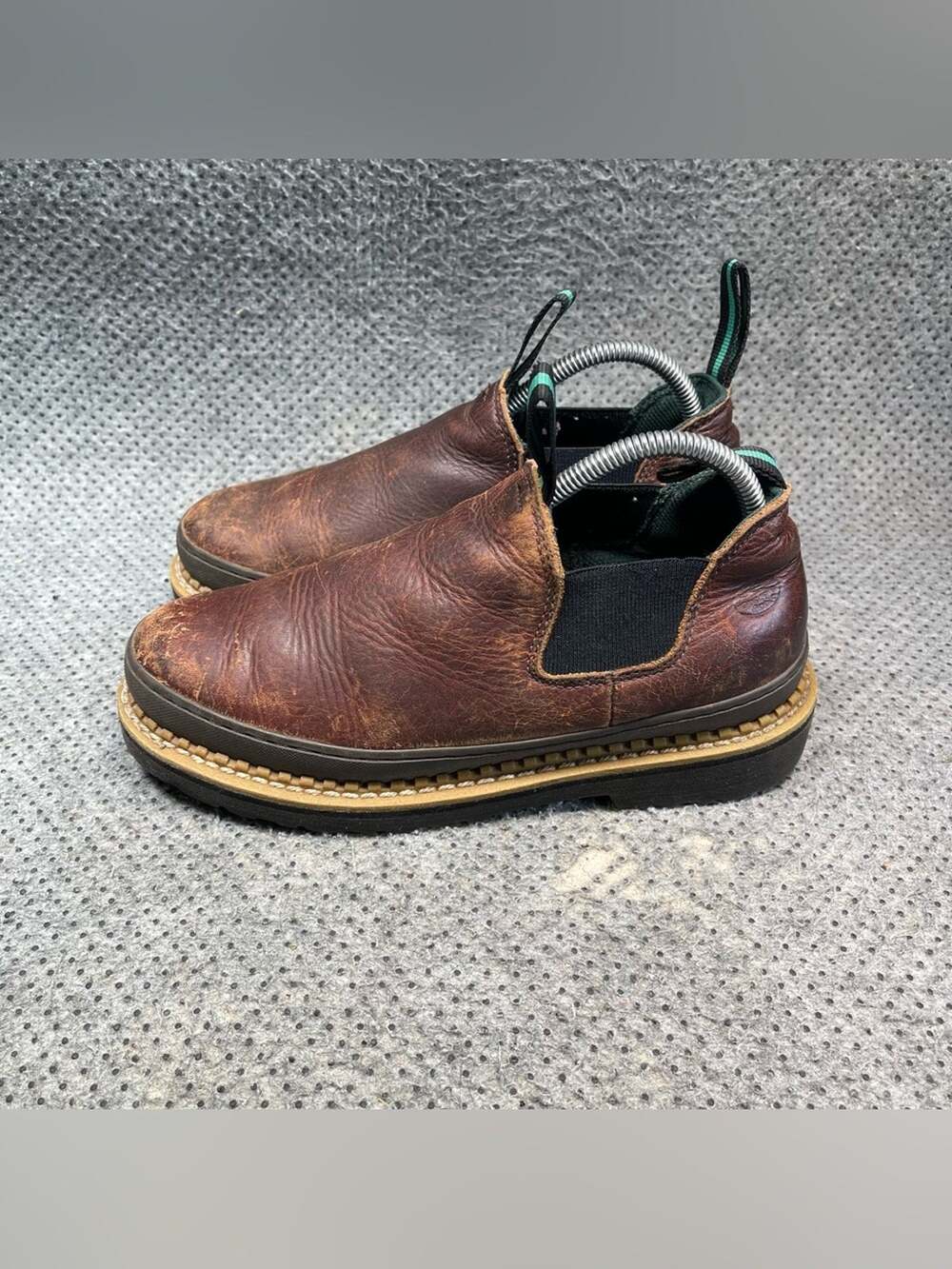 Georgia Giant Romeo Brown Leather Slip On Boots Size 8.5 Women’s